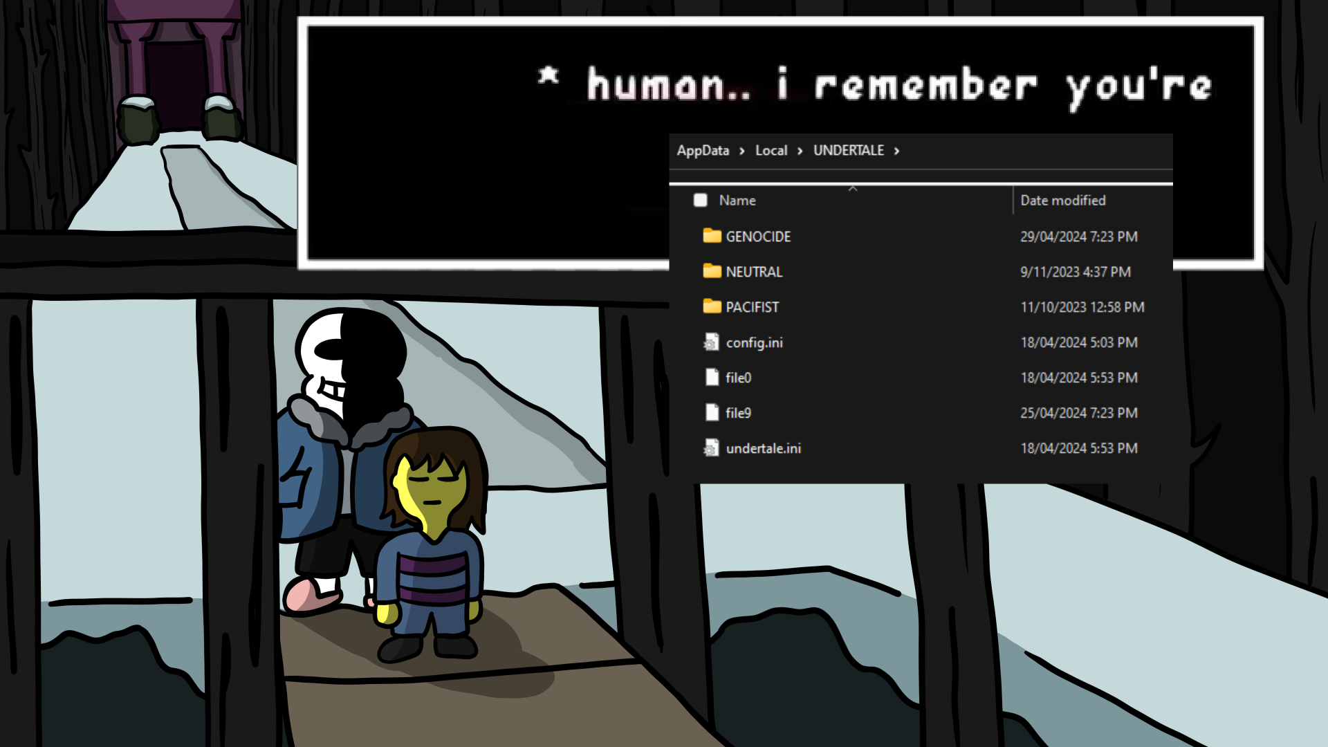 I cried when Sans Undertale said 'wanna have a bad time?' and then proceeded to delete System32 off my computer.